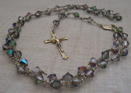 Corona rosario argento dorato - rosario,