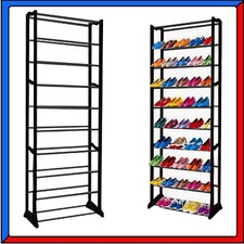 Scarpiera Salvaspazio Porta 30 Paia di Scarpe Scaffale 10 Ripiani Componibile .