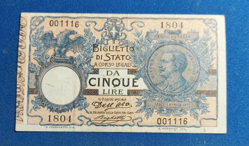 Cinque lire matrice - lire,
