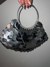 Borsa Uncinetto Paiette Fatta A Mano