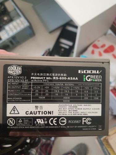 Alimentatore cooler master - alimentatore,