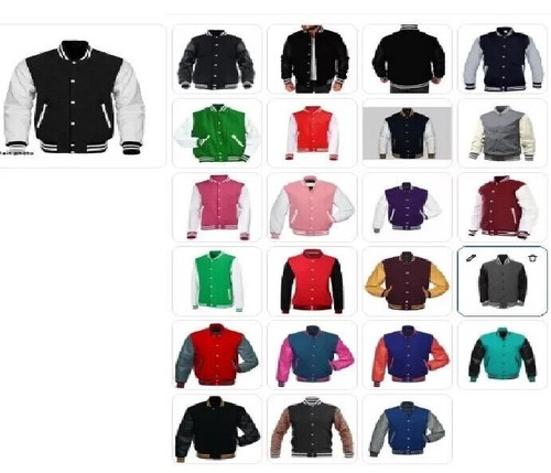 Giacca nera varsity lana - giacca, e