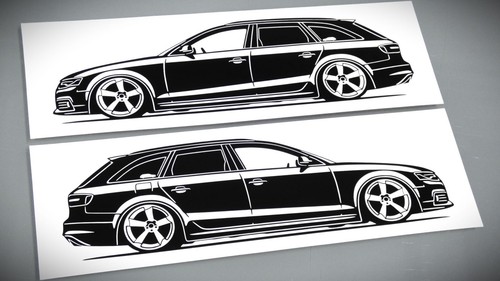 Adesivo audi avant - b8,