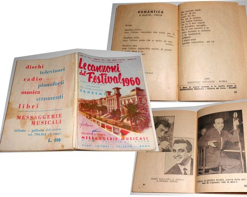 Sanremo 1960 canzoni del - le,