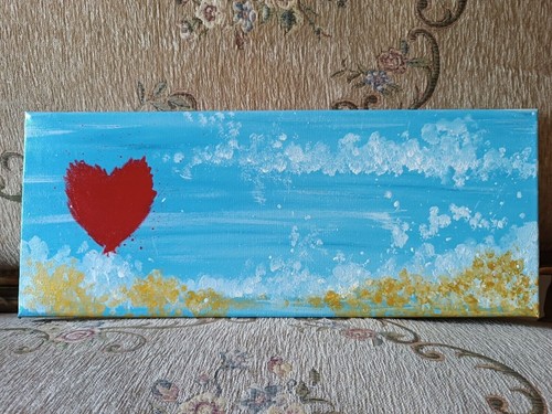 Quadro astratto cuore - quadro,
