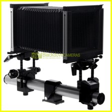 Banco ottico completo Sinar F 4x5 pollici. Standarte ant e post, vetro, piastra.