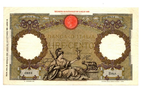 100 lire aquila romana - "aquila, romana"