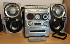 Philips FWM730 Mini Sistema Hi-Fi wOOx Gamport MP3 CD/Tape Funzionante Con Telecomando