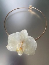 gioielli in resina con orchidee vere fatti a mano