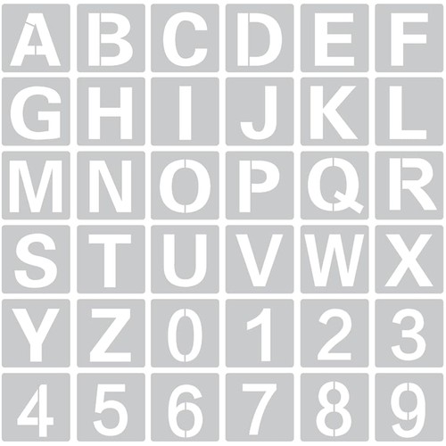 Stencil lettere numeri - lettere,