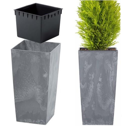 Vaso fiori con inserto - con,