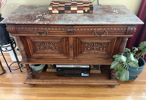 Belgian console with - , gray
