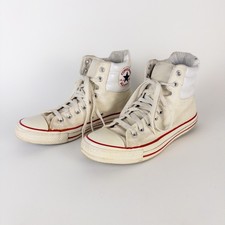 Converse All Stars collo alto imbottito bianco e nero taglia 8