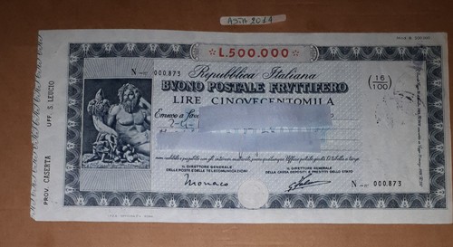 Buono postale fruttifero lire - postale,