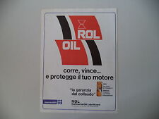 advertising Pubblicità 1980 ROL OIL ROLOIL