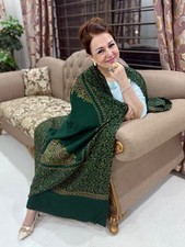 Bellissimo scialle pashmina alta qualità stampato più ricamato a mano full size 