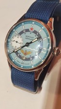 Orologio da polso Molnija 3602 carica manuale vintage pilota aeronautica navale URSS Russia
