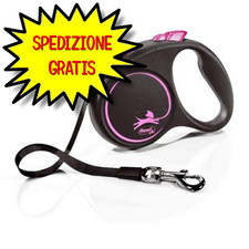 GUINZAGLIO FLEXI BLACK DESIGN