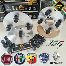 4 DISTANZIALI RUOTA 5 + 16 mm CON BULLONI NERI PER FIAT PANDA  / 4X4 / CROSS++++