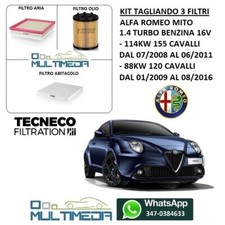 KIT TAGLIANDO 3 FILTRI TECNECO