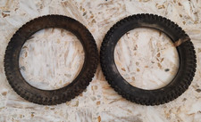 Coppia copertoni ruote gomme tassellate moto cross misura 2 3/4 - 14 trial