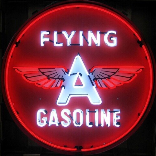 Insegna neon vetro - neon, benzina