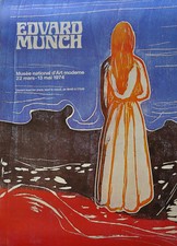 Edward Munch poster mostra originale 1974 ottime condizioni