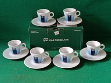 SET 6 TAZZINE + 6 PIATTINI DA CAFFÈ LAVAZZA DEK PORCELLANA I.P.A. - APULUM. CX98