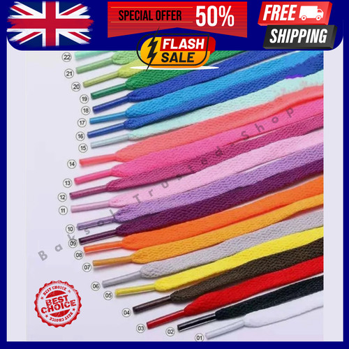 Lacci colorati piatti per