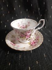 ROYAL ALBERT TAZZA TAZZINA THè+PIATTINO FLOWER OF THE MONTH MESE GIUGNO