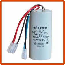 Condensatore tiratutto 3 fili per paranco per TT 125 - 12,5 mF + 3,5  mf