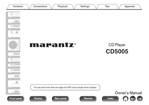 Marantz cd5005 player - marantz,