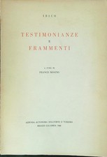 TESTIMONIANZE E FRAMMENTI IBICO AZIENDA AUTONOMA SOGGIORNO E TURISMO 1966 