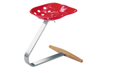 Zanotta Mezzadro - sgabello Rosso - design Achille Castiglioni 1957