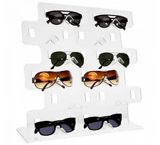 E-328 EPO-B Porta occhiali in plexiglass trasparente a postazioni verticali DA B