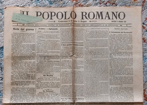 Giornale marzo 1915 ww1 - giornale,