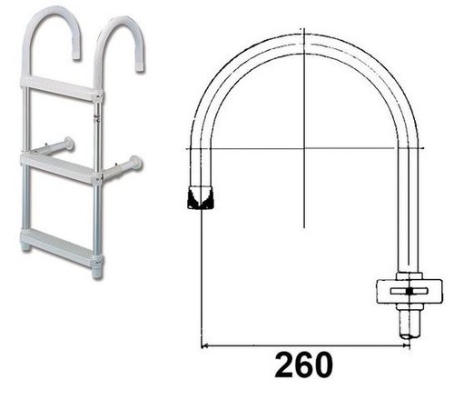 Scala alluminio curva 4 - scala,