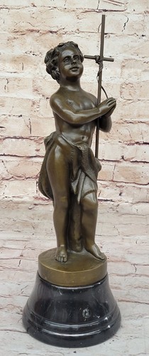 Scultura ragazzo altare bronzo