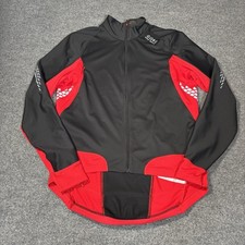 GORE Giacca Abbigliamento Bici Uomo Grande Nero Rosso Windstopper Soft Shell Ciclismo Xenon