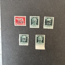 ITALIA TRIESTE VENEZIA GIULIA 1945-47 5 RARE VARIETÀ SOPRASTAMPA NUOVI