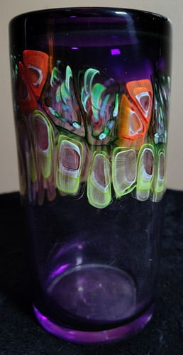 Vaso colonna canna arte - , vetro