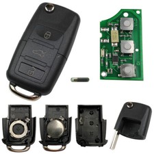 Chiave pieghevole 434 Mhz + vuota + transponder auto nuova adatta per VW Volkswagen
