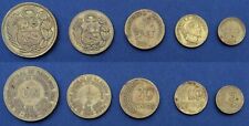 Lotto 5 Monete Perù - 5, 10, 20 Centavos, 1/2 e 1 Sol de Oro - Anni 1943 - 1952