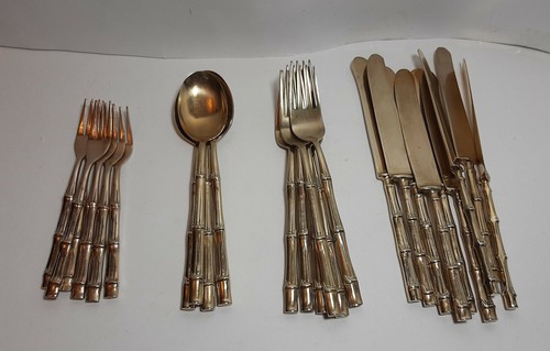 Vintage set posate bambu - posate,