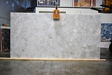 Tavolo da Patio in Quarzo Bianco con Piano da Pranzo in Resina Royal Look per Ristorante