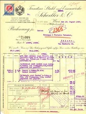 1920 WIEN Ditta SCHOELLER & Co Fattura intestata per materiale edile (1)