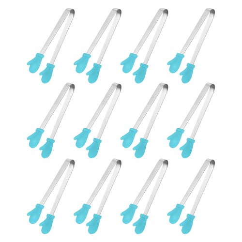 12pcs silicone mini tongs - 12pcs,