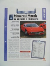 CARTE FICHE AUTO MASERATI