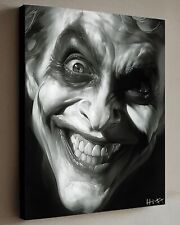 Quadro The Joker FACE con COA - Tela incorniciata 40X30cm firmato Hitt