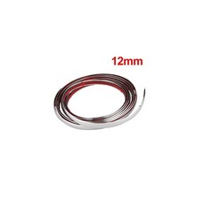 PROFILO CROMATO FASCIA ADESIVA ADESIVO AUTO CAMPER 6 METRI 12 mm IMPERMEABILE